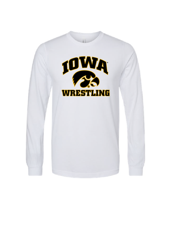 Iowa Wrestling Long Sleeve UNISEX - White