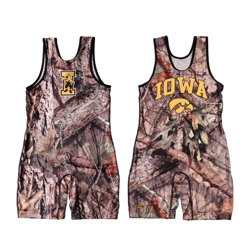 Iowa Hawkeye Mossy Oak Wrestling Singlet