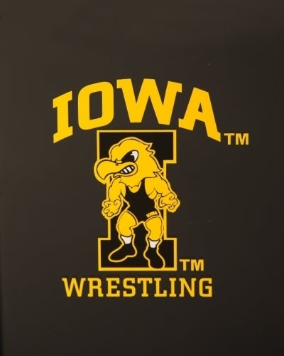 Wrestling earguad with IOWA USA wrestling stickers